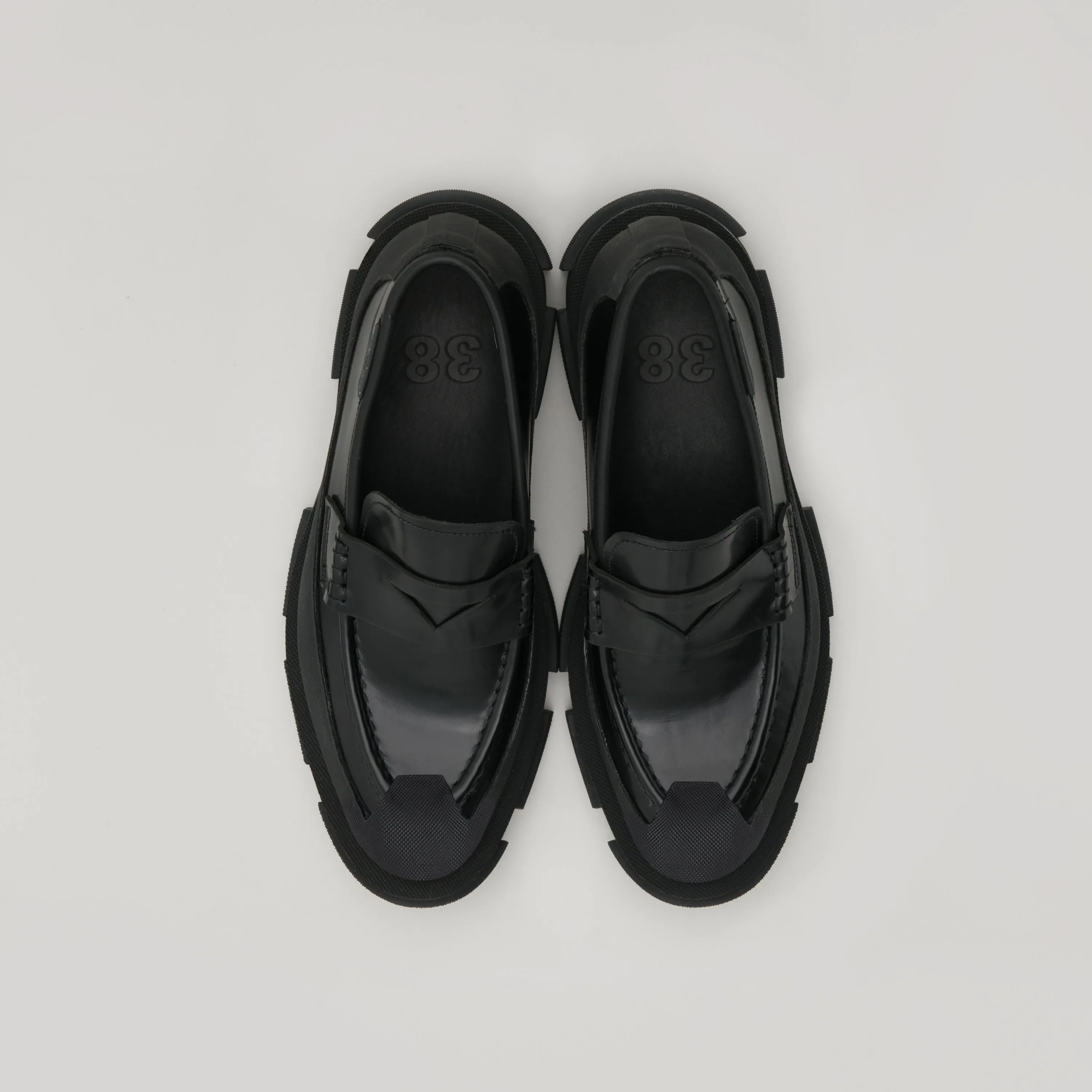 both - GAO LOAFER-SPAZZOLATO-BLACK