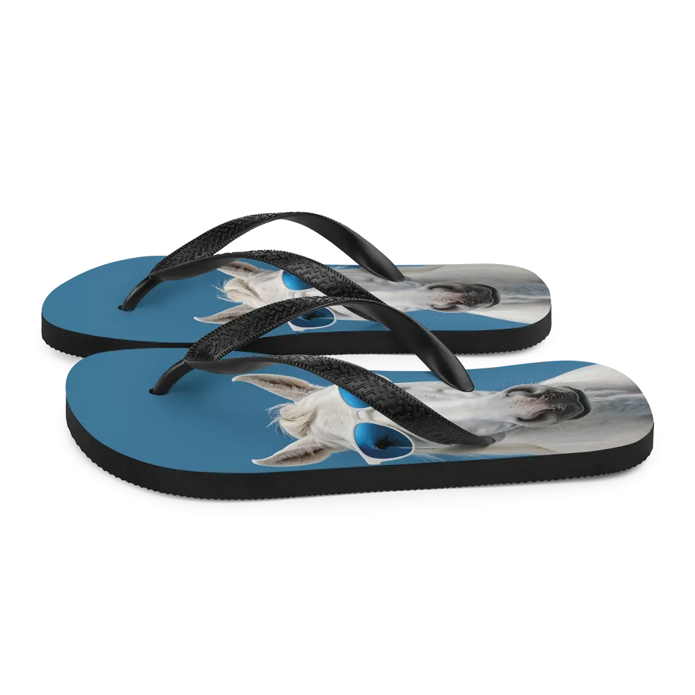 Cool Blue Horse Flip Flops