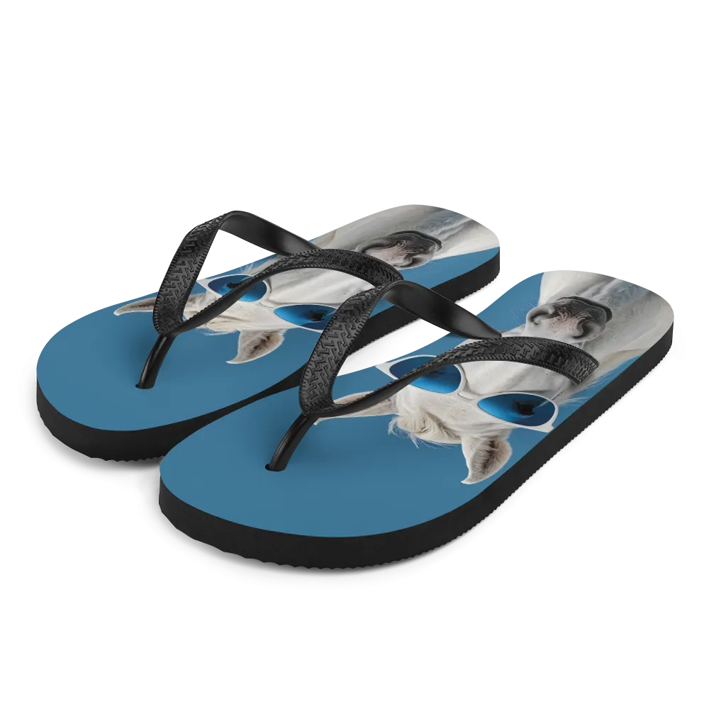 Cool Blue Horse Flip Flops