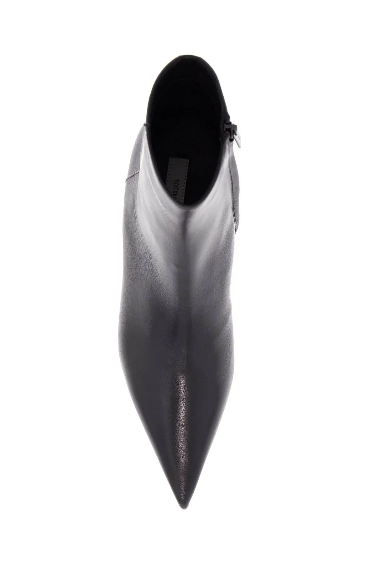 elegant and modern black leather ankle boots with zip 251 WAS0171 LE0103 BLACK