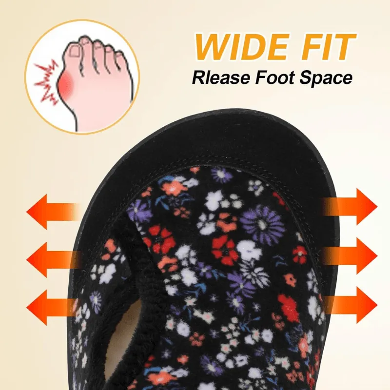 Floral Print Diabetic Slippers – Comfort with a Touch of Elegance