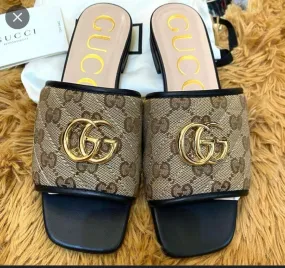 GG Logo Matelasse Sandals in Canvas