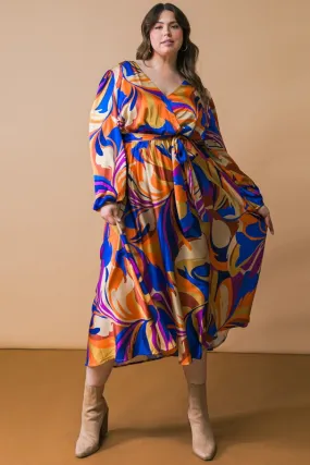 Keep Showing Up Printed Midi Dress