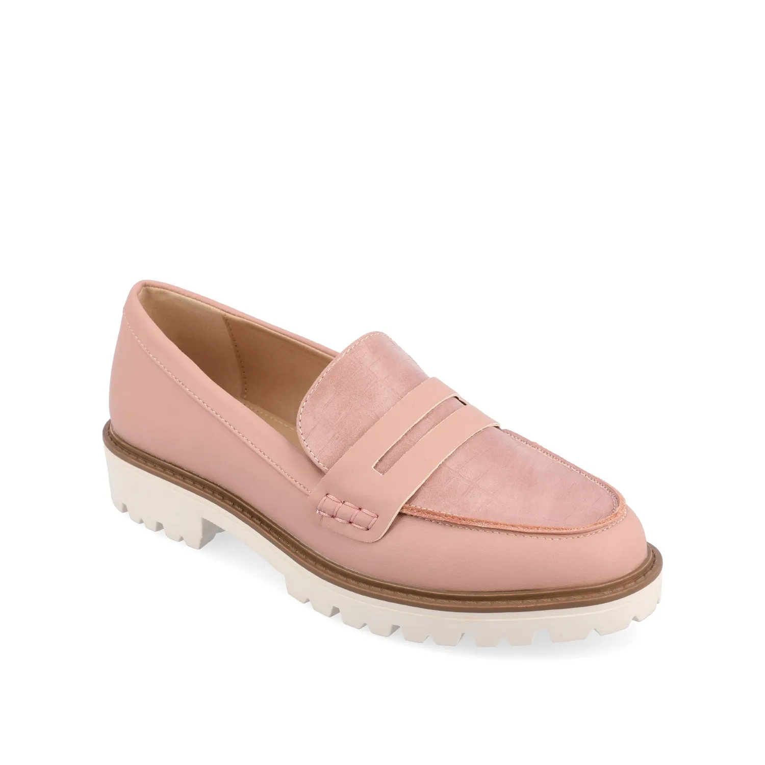 KENLY FAUX LEATHER LOAFER FLATS IN WIDE