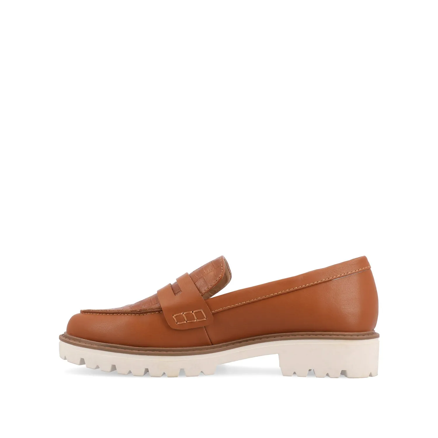 KENLY FAUX LEATHER LOAFER FLATS IN WIDE