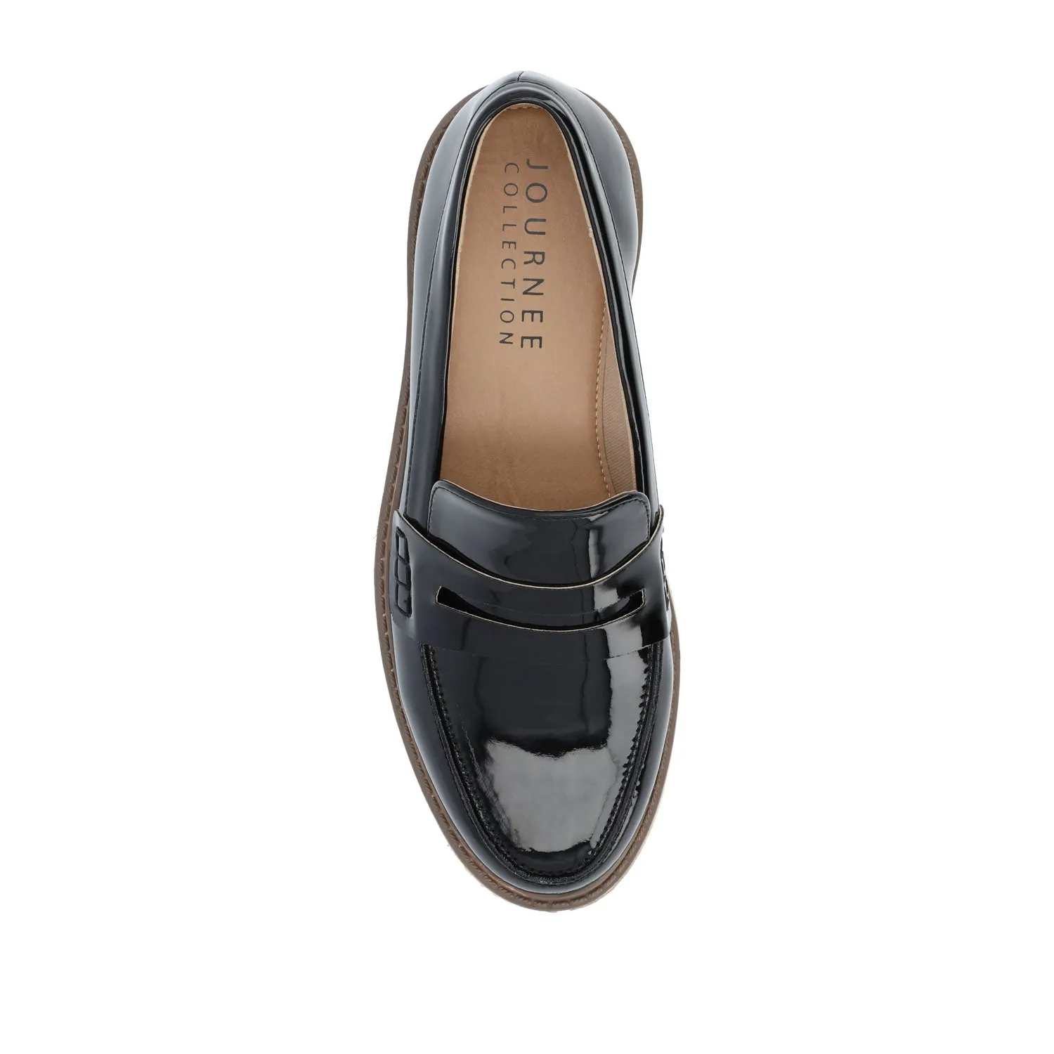 KENLY FAUX LEATHER LOAFER FLATS IN WIDE