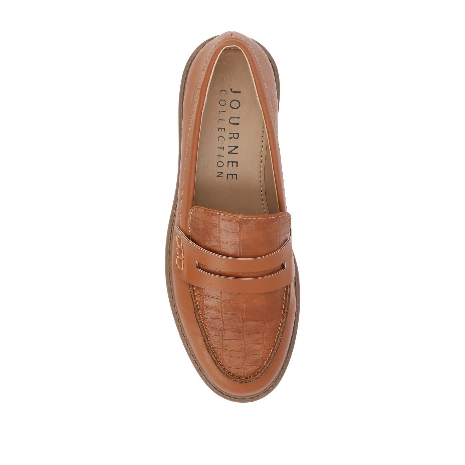 KENLY FAUX LEATHER LOAFER FLATS IN WIDE