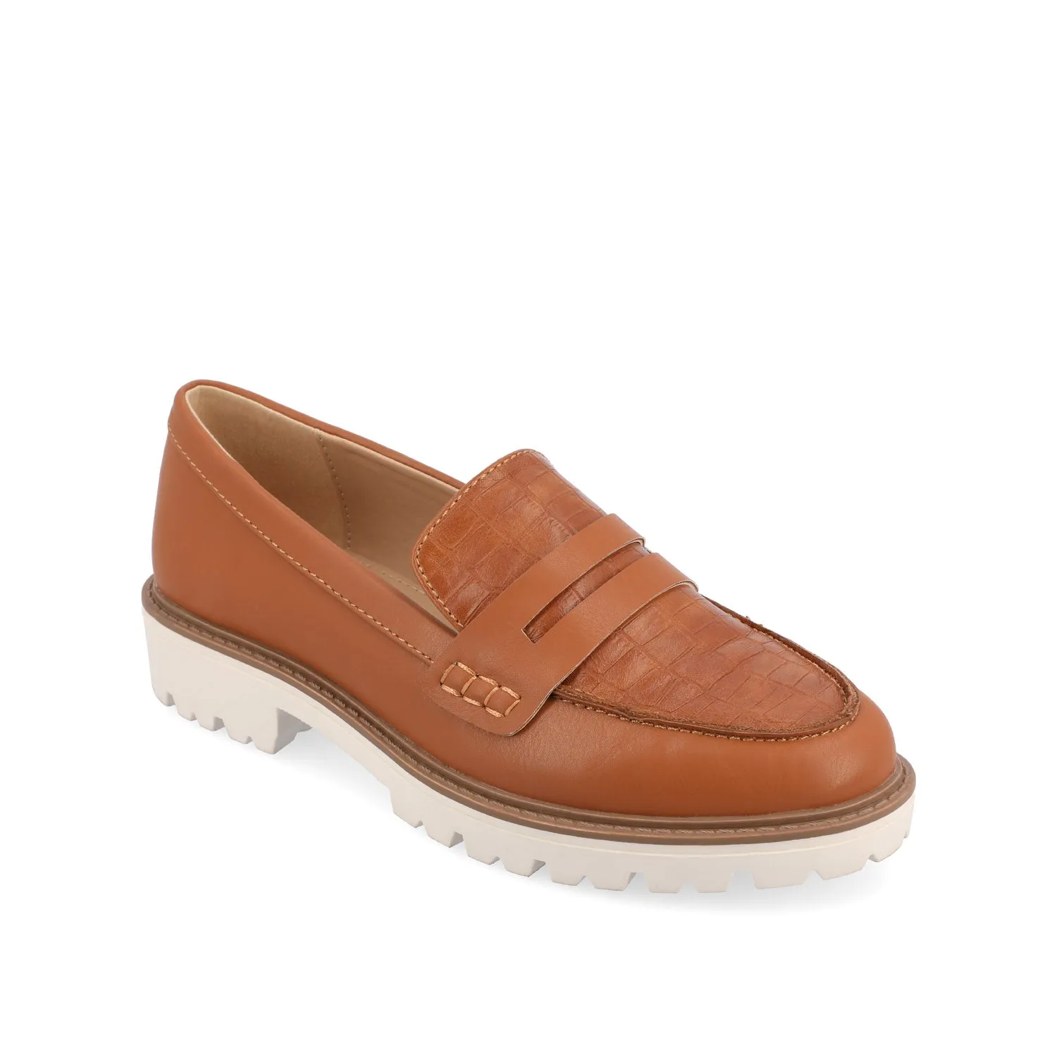 KENLY FAUX LEATHER LOAFER FLATS IN WIDE