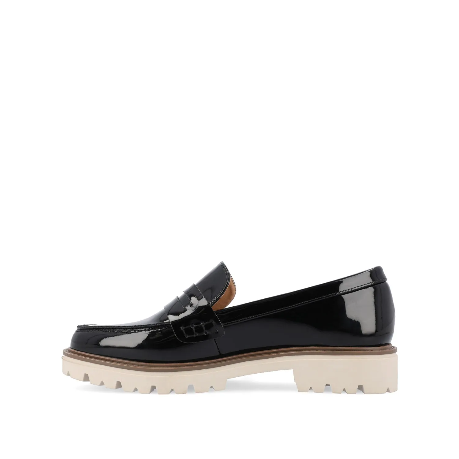 KENLY FAUX LEATHER LOAFER FLATS IN WIDE