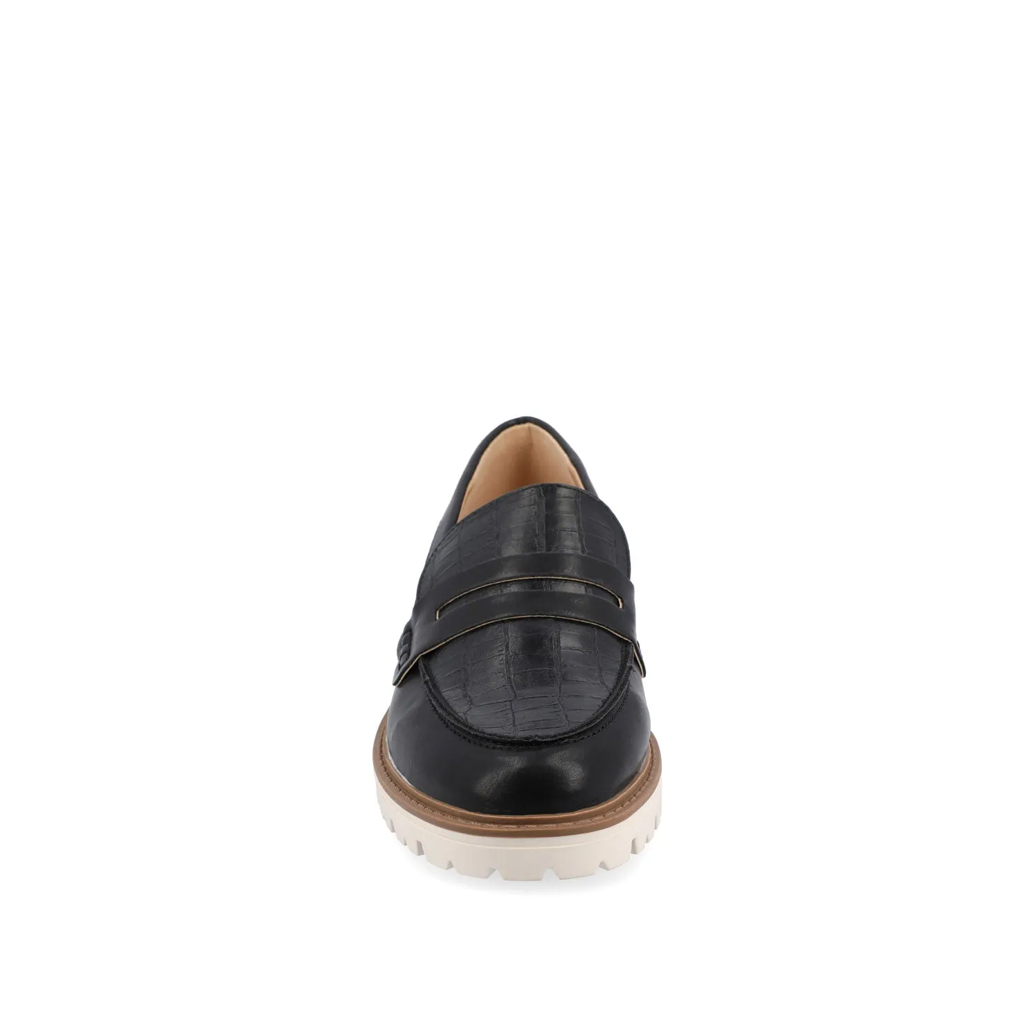 KENLY FAUX LEATHER LOAFER FLATS IN WIDE
