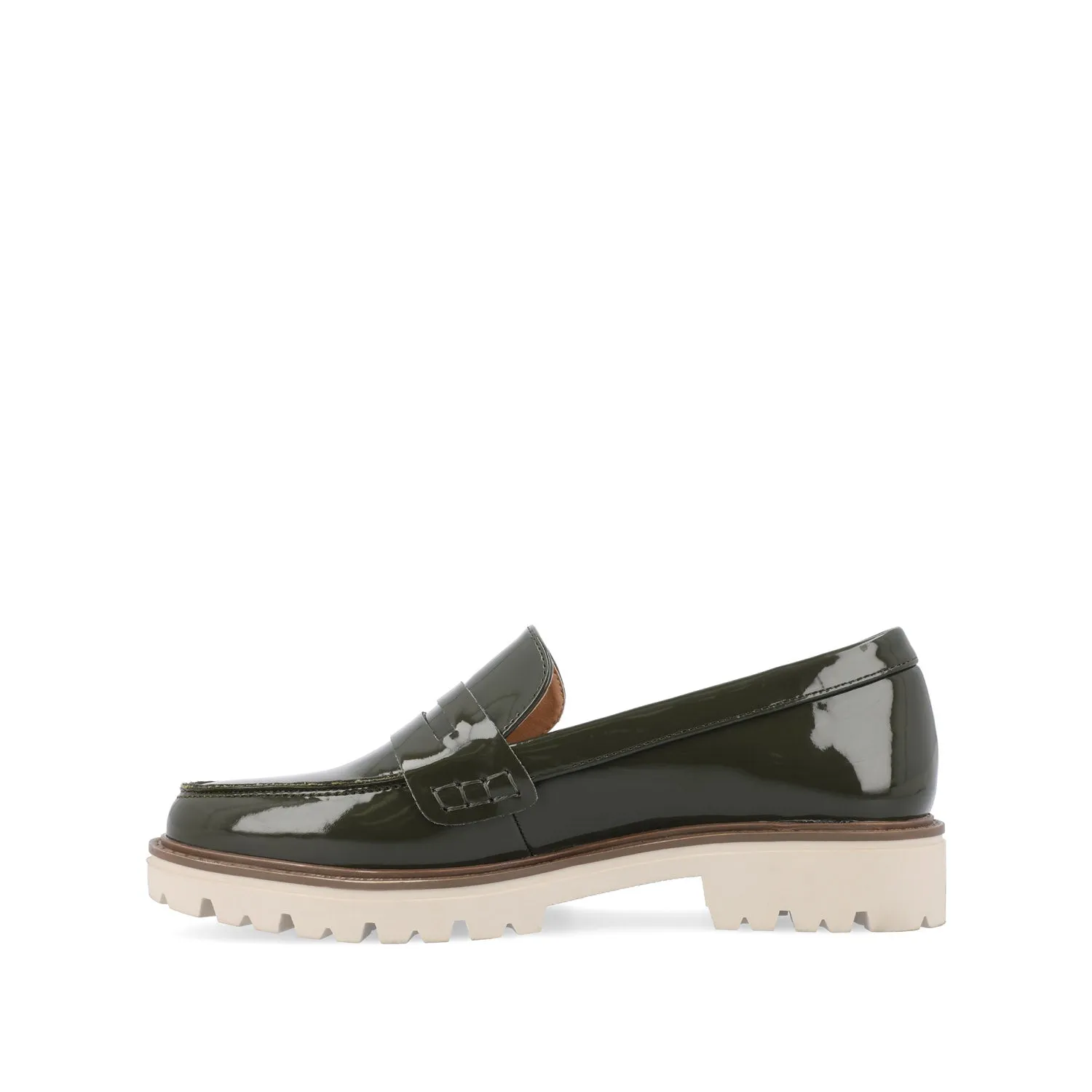 KENLY FAUX LEATHER LOAFER FLATS IN WIDE