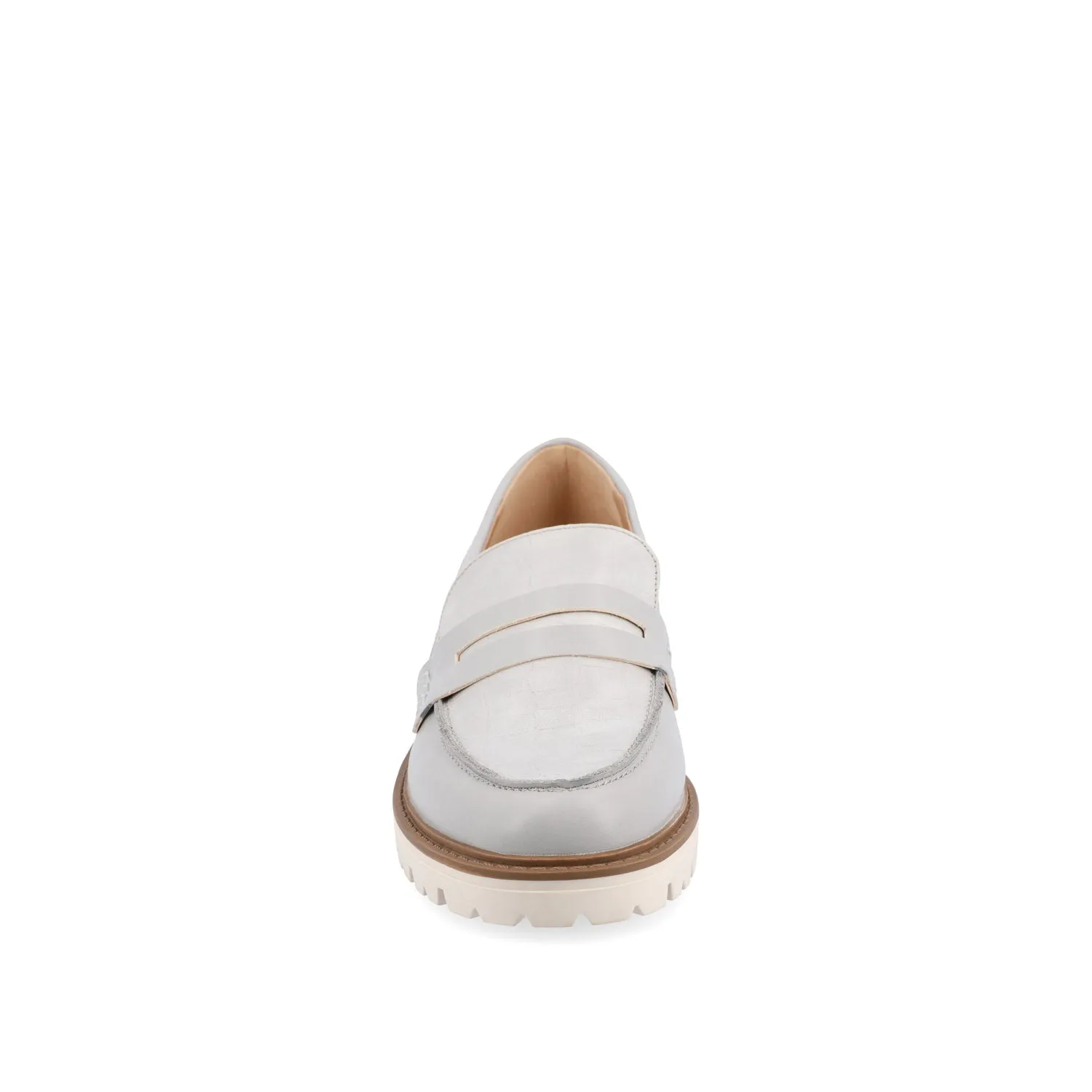 KENLY FAUX LEATHER LOAFER FLATS IN WIDE