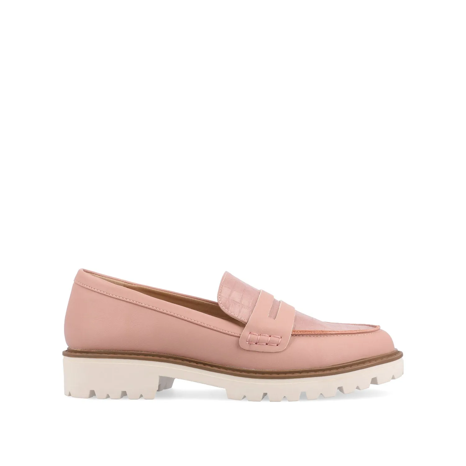 KENLY FAUX LEATHER LOAFER FLATS IN WIDE
