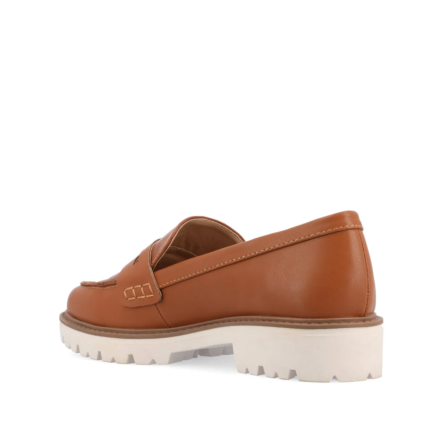 KENLY FAUX LEATHER LOAFER FLATS IN WIDE
