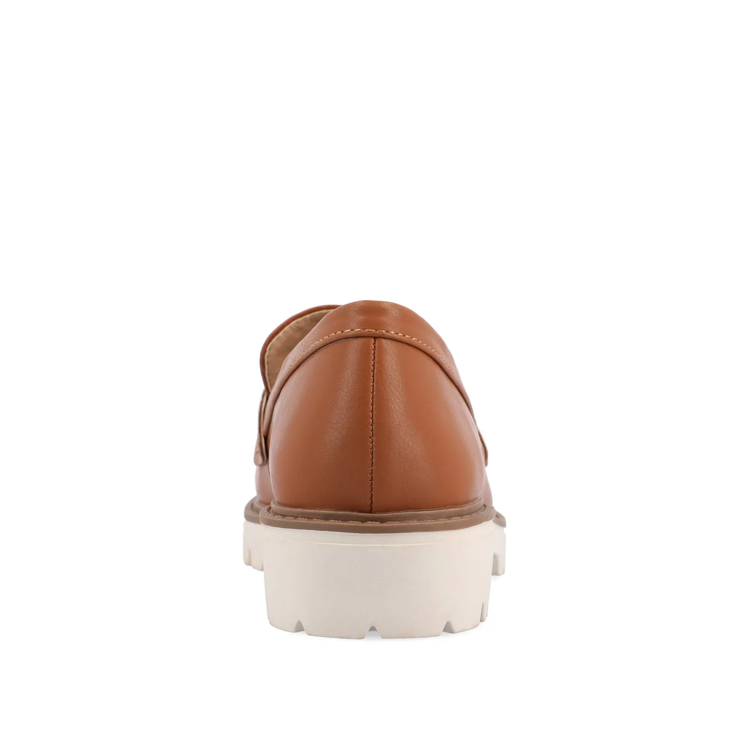 KENLY FAUX LEATHER LOAFER FLATS IN WIDE