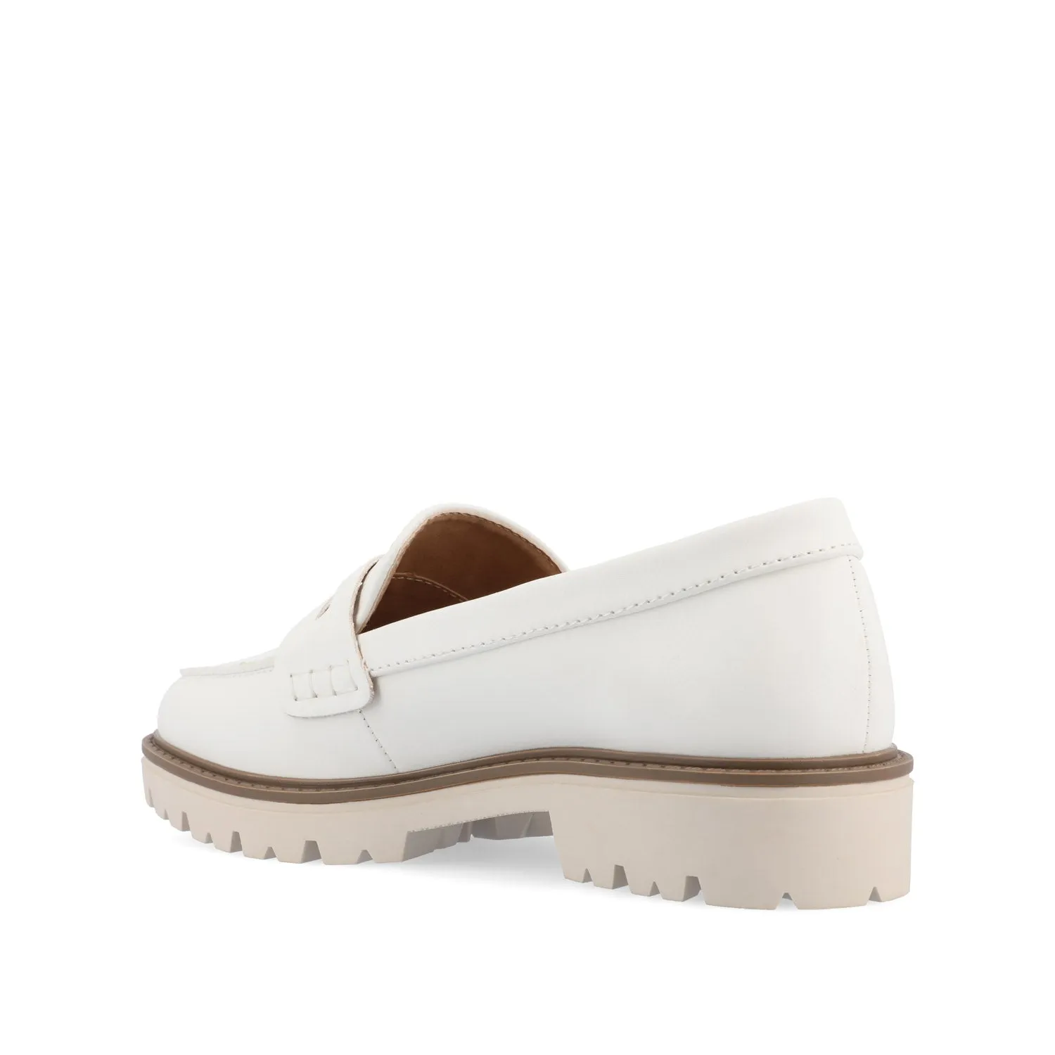 KENLY FAUX LEATHER LOAFER FLATS IN WIDE