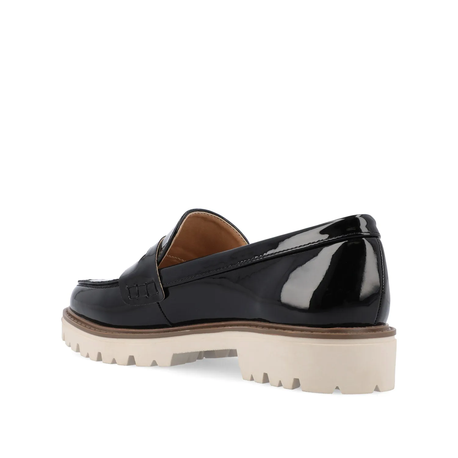 KENLY FAUX LEATHER LOAFER FLATS IN WIDE