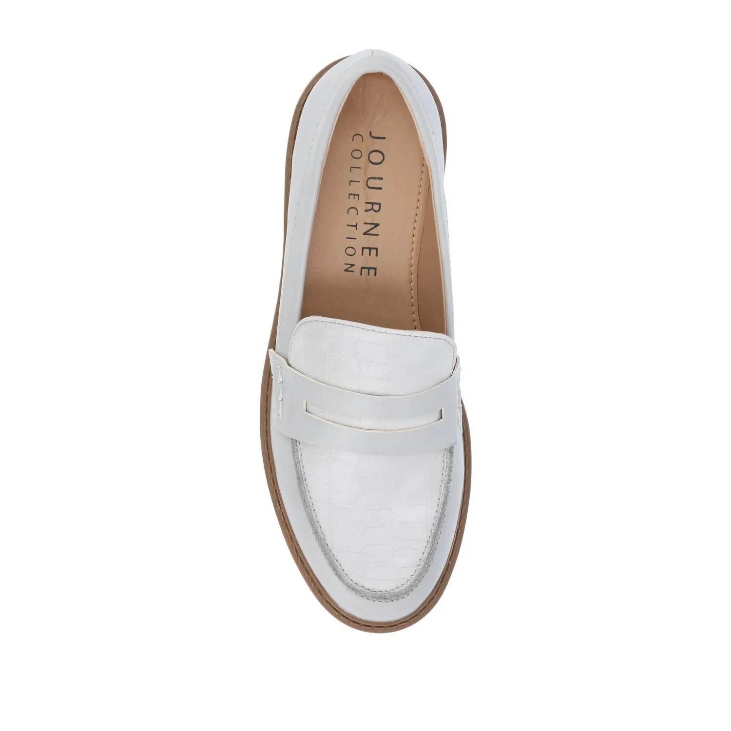 KENLY FAUX LEATHER LOAFER FLATS IN WIDE