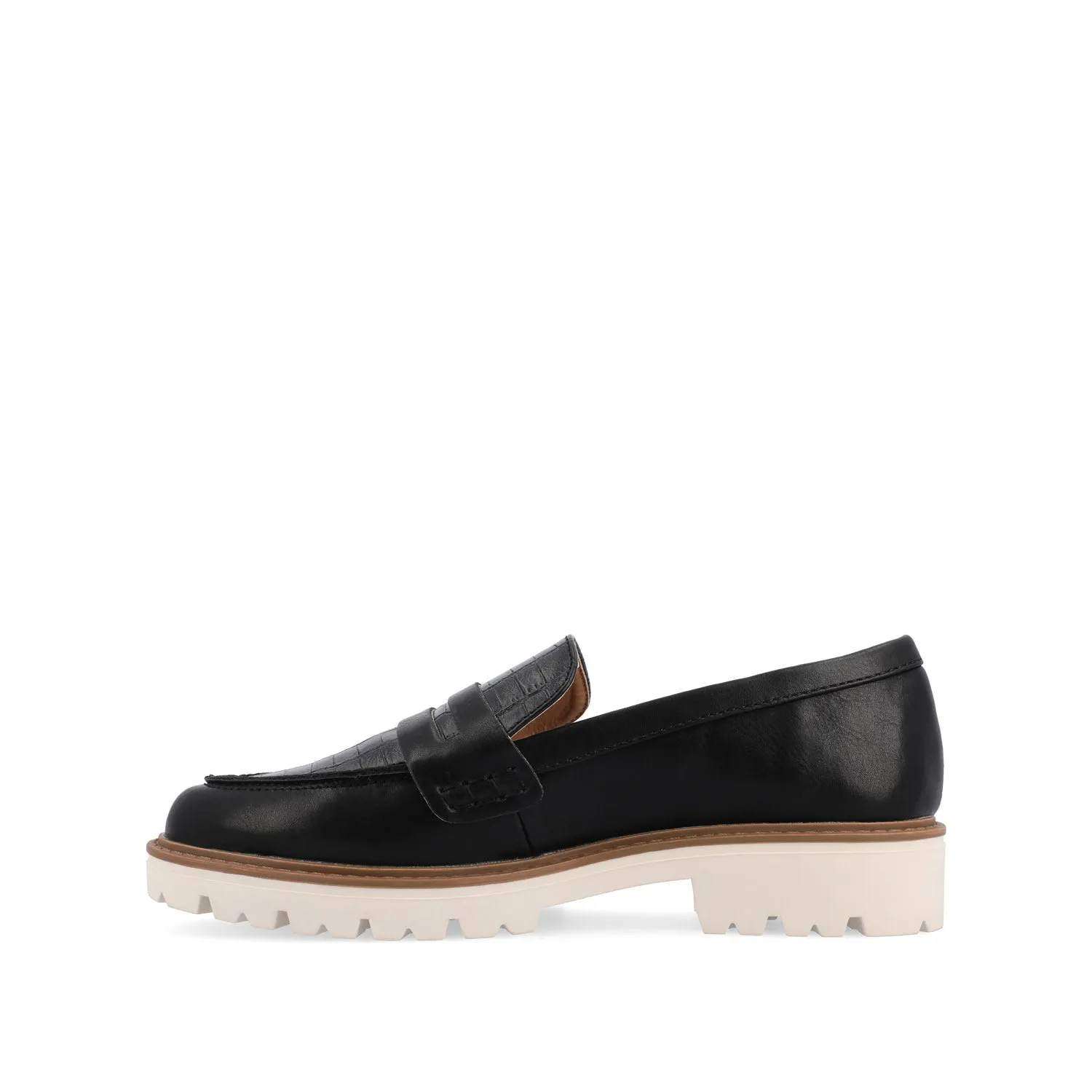KENLY FAUX LEATHER LOAFER FLATS IN WIDE