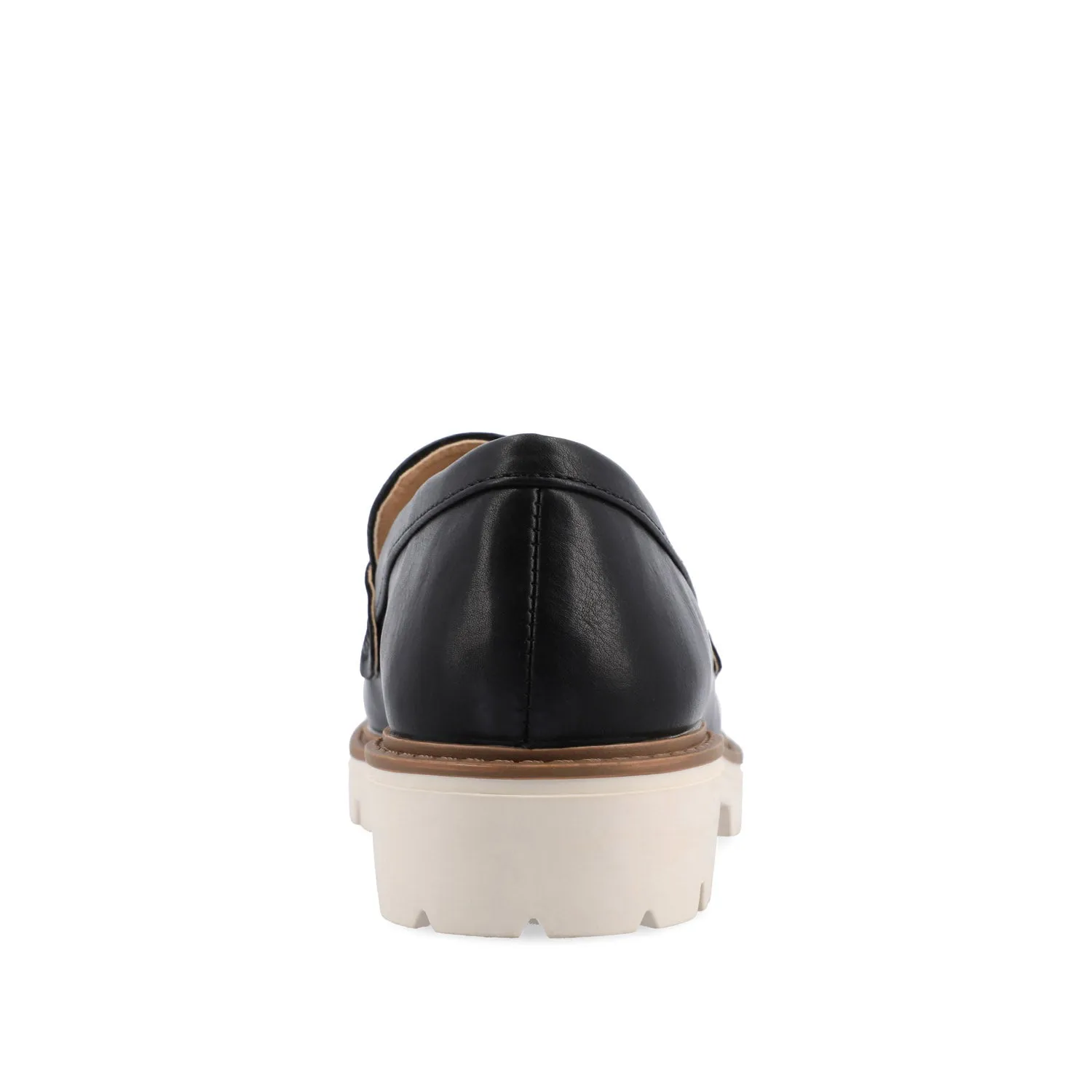 KENLY FAUX LEATHER LOAFER FLATS IN WIDE
