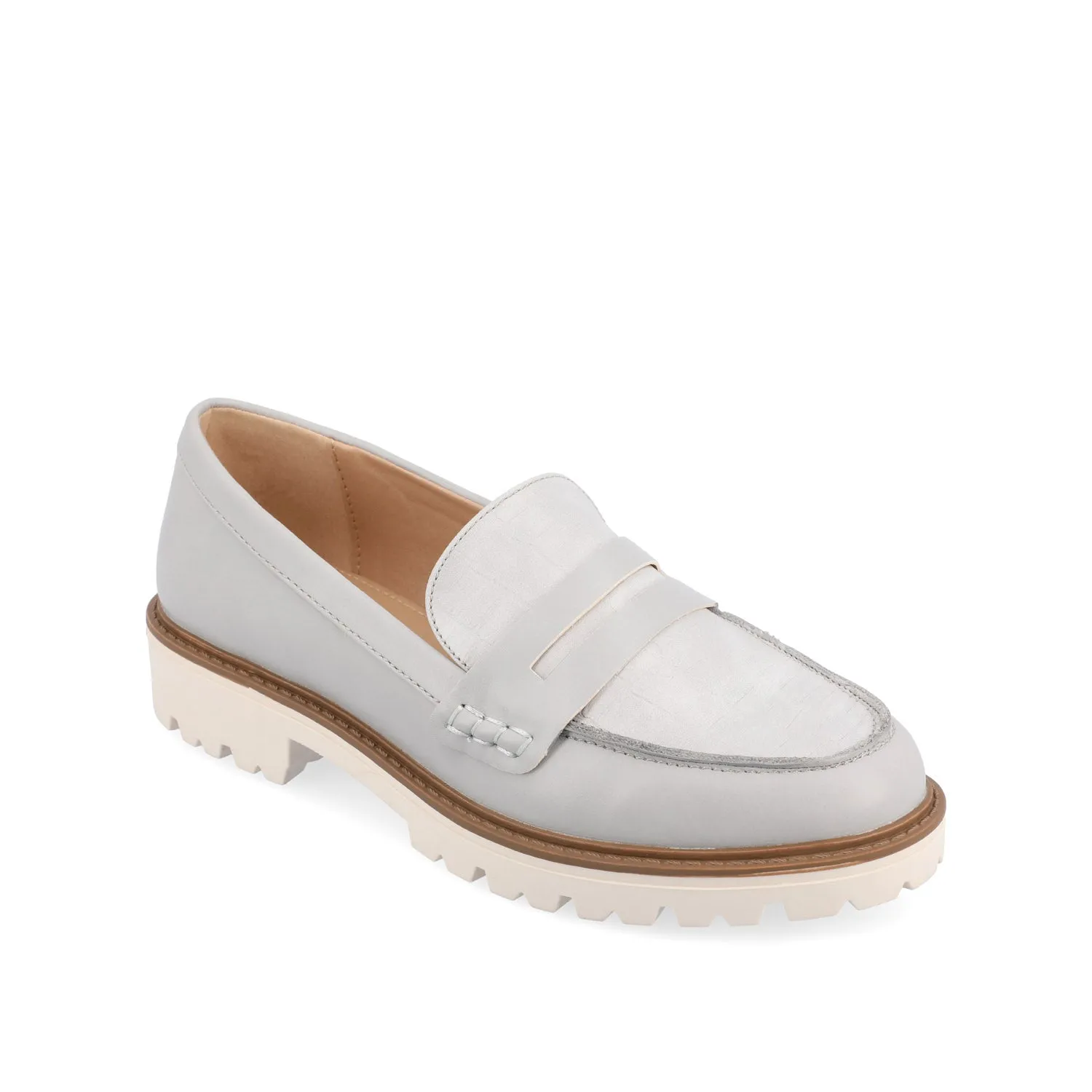 KENLY FAUX LEATHER LOAFER FLATS IN WIDE