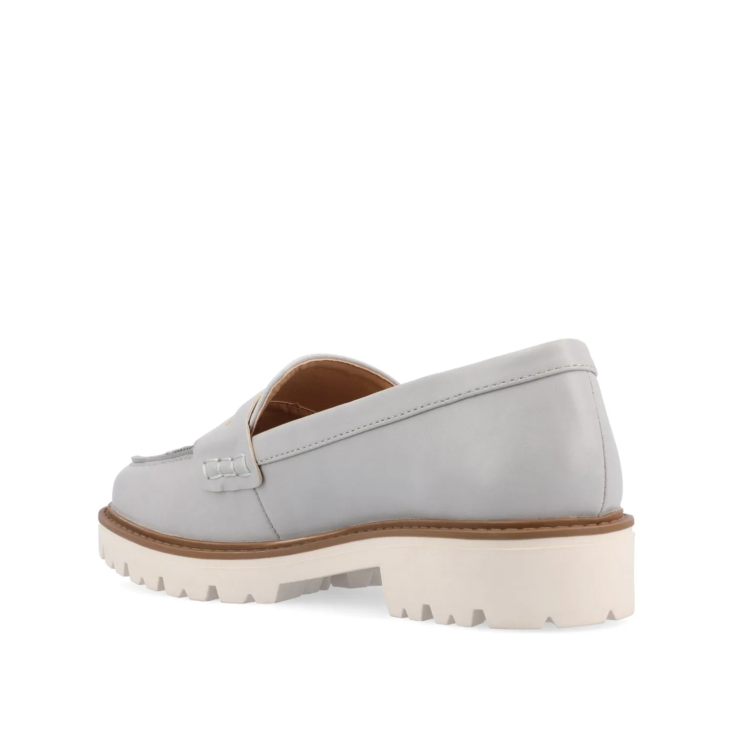 KENLY FAUX LEATHER LOAFER FLATS IN WIDE