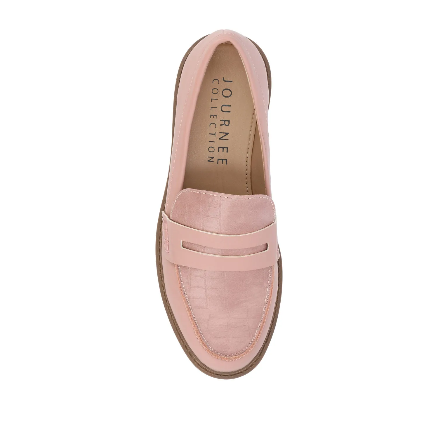 KENLY FAUX LEATHER LOAFER FLATS IN WIDE