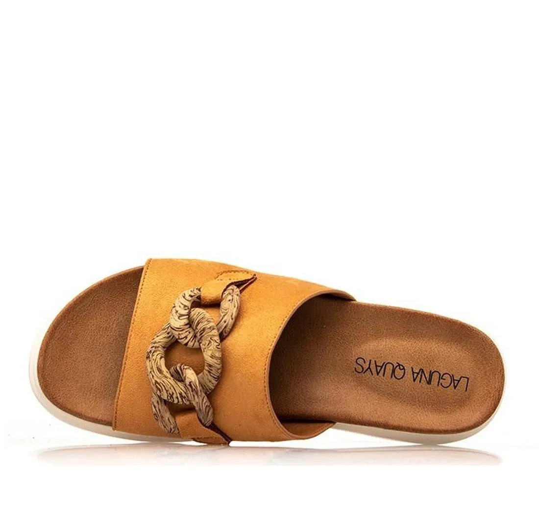 Laguna Quay Beach Women's Slide Camel Wedge
