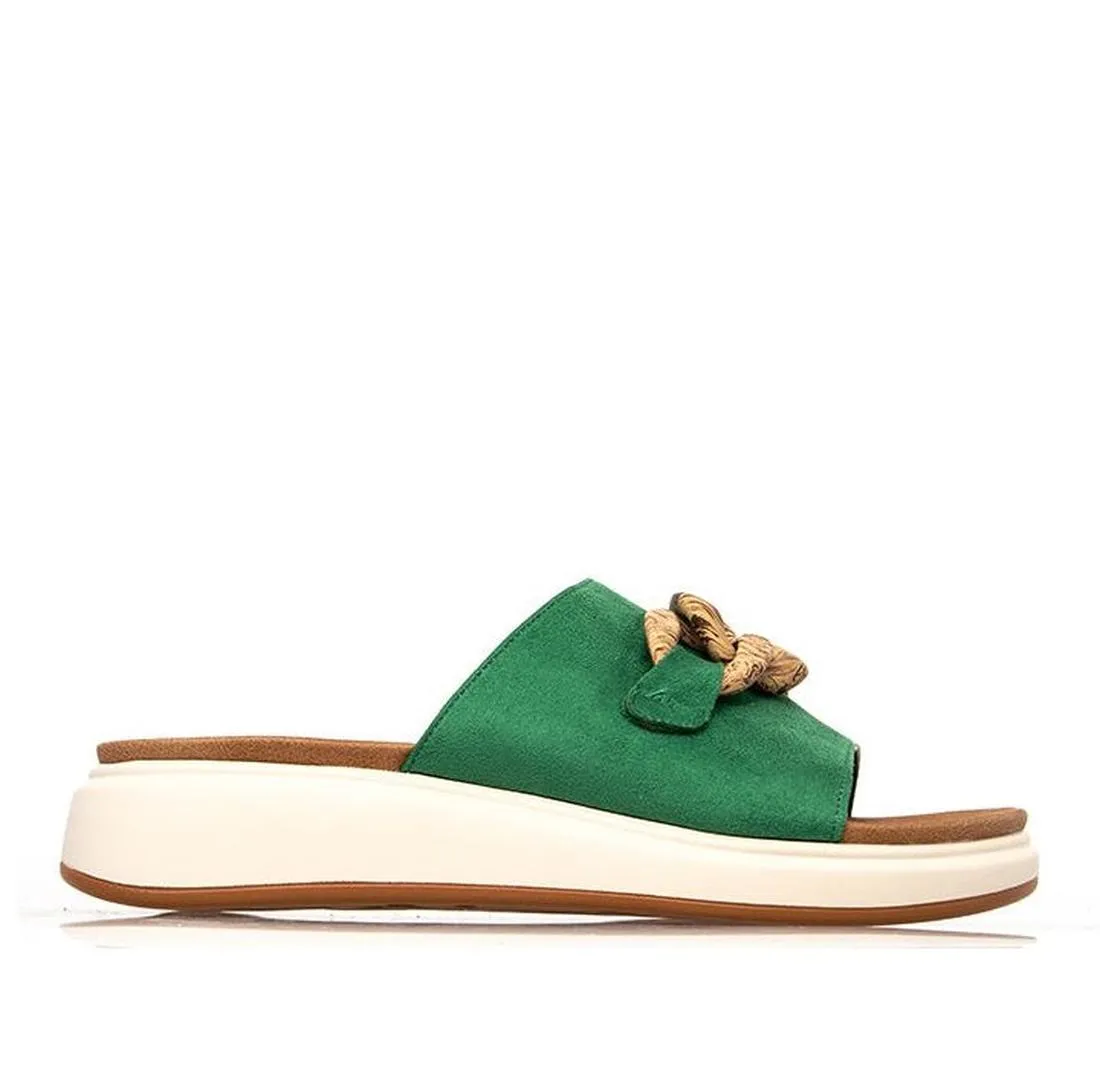 Laguna Quay Beach Women's Slide Grass Green Wedge