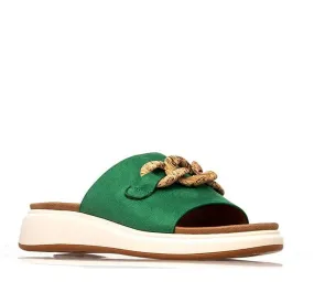 Laguna Quay Beach Women's Slide Grass Green Wedge