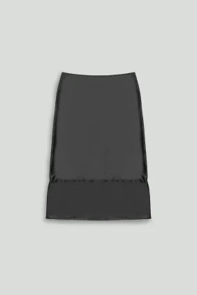Lightweight Black Leather Skirt