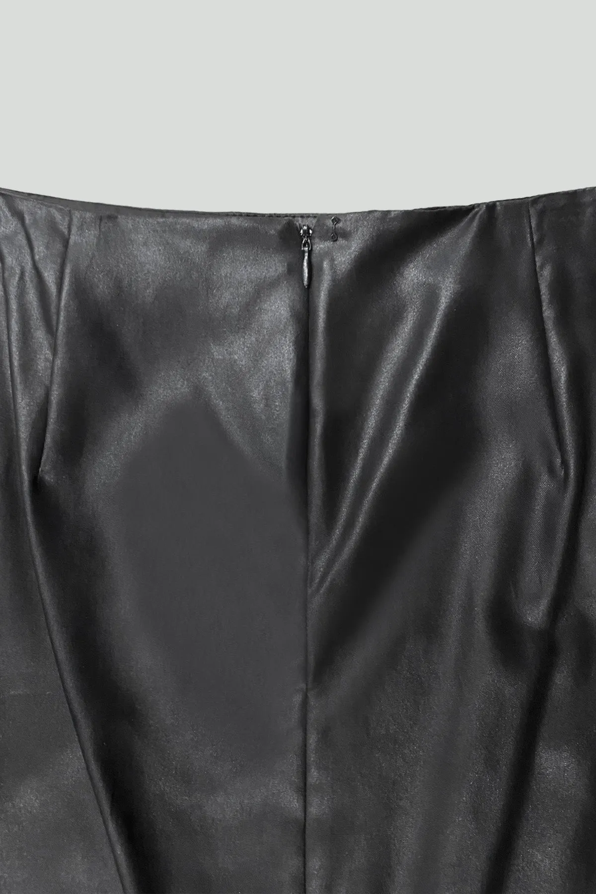 Lightweight Black Leather Skirt