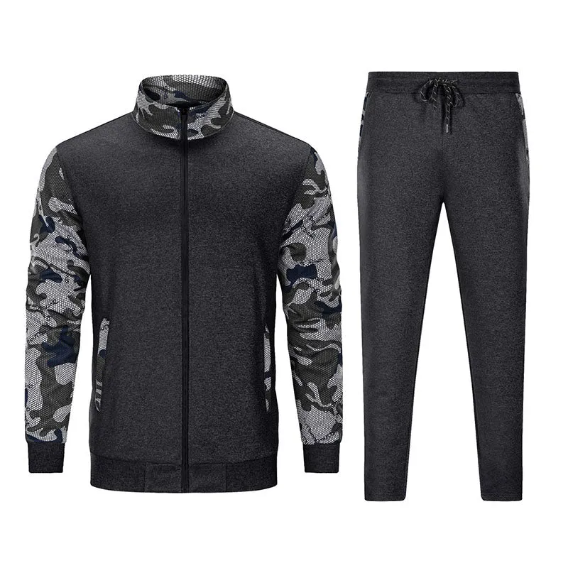Men's Casual Sports Jacket & Pants 2 Piece Set