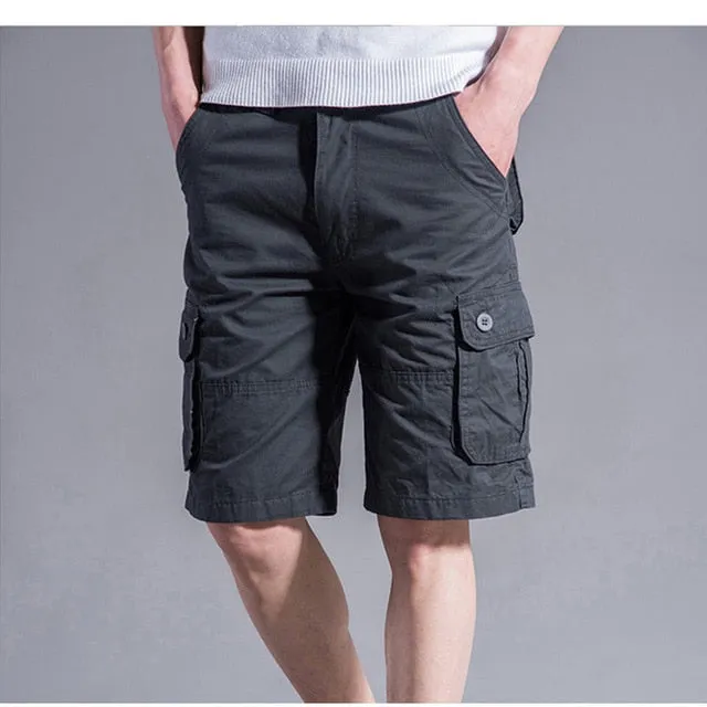 Mens Multi Pockets Breathable Comfortable Cargo Shorts