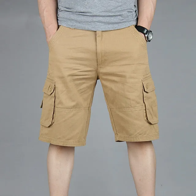 Mens Multi Pockets Breathable Comfortable Cargo Shorts