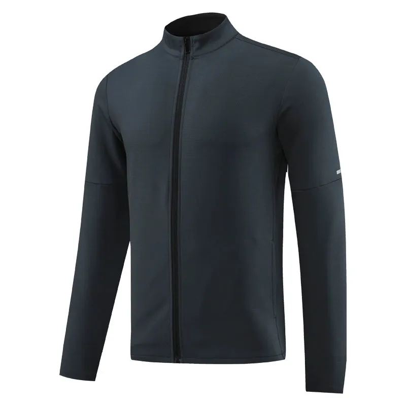 Men's Stand Collar Fitness Quick-Drying Long-Sleeved Top Running Jacket