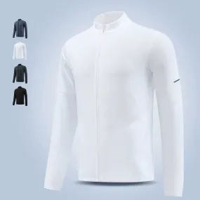 Men's Stand Collar Fitness Quick-Drying Long-Sleeved Top Running Jacket