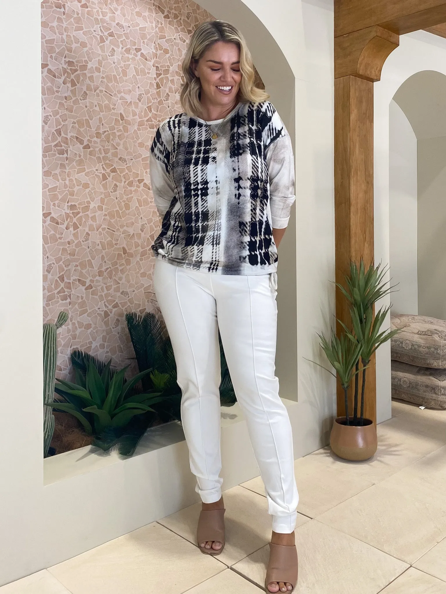 MONARI JERSEY ZIP PANTS