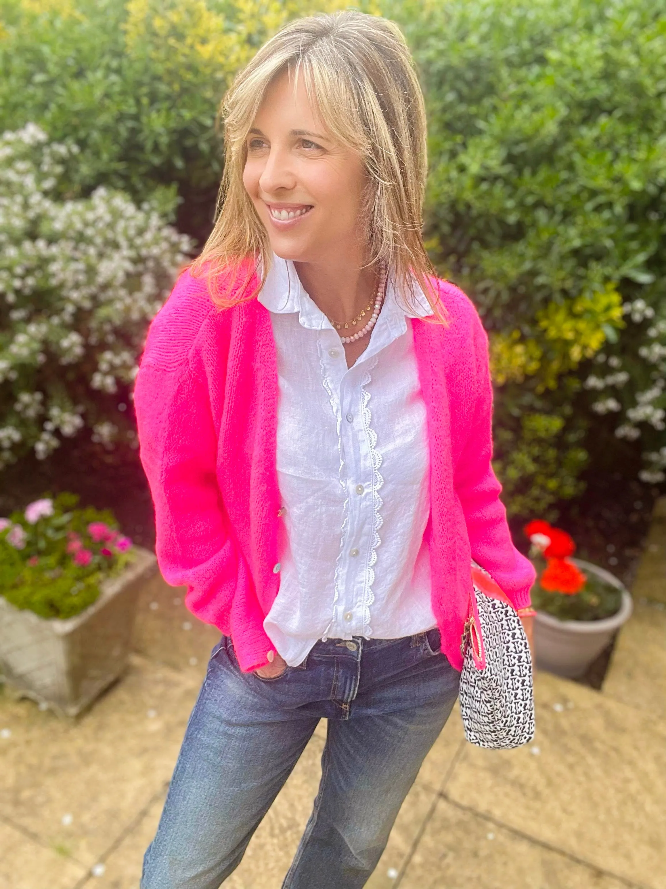 Neon Pink Cardi