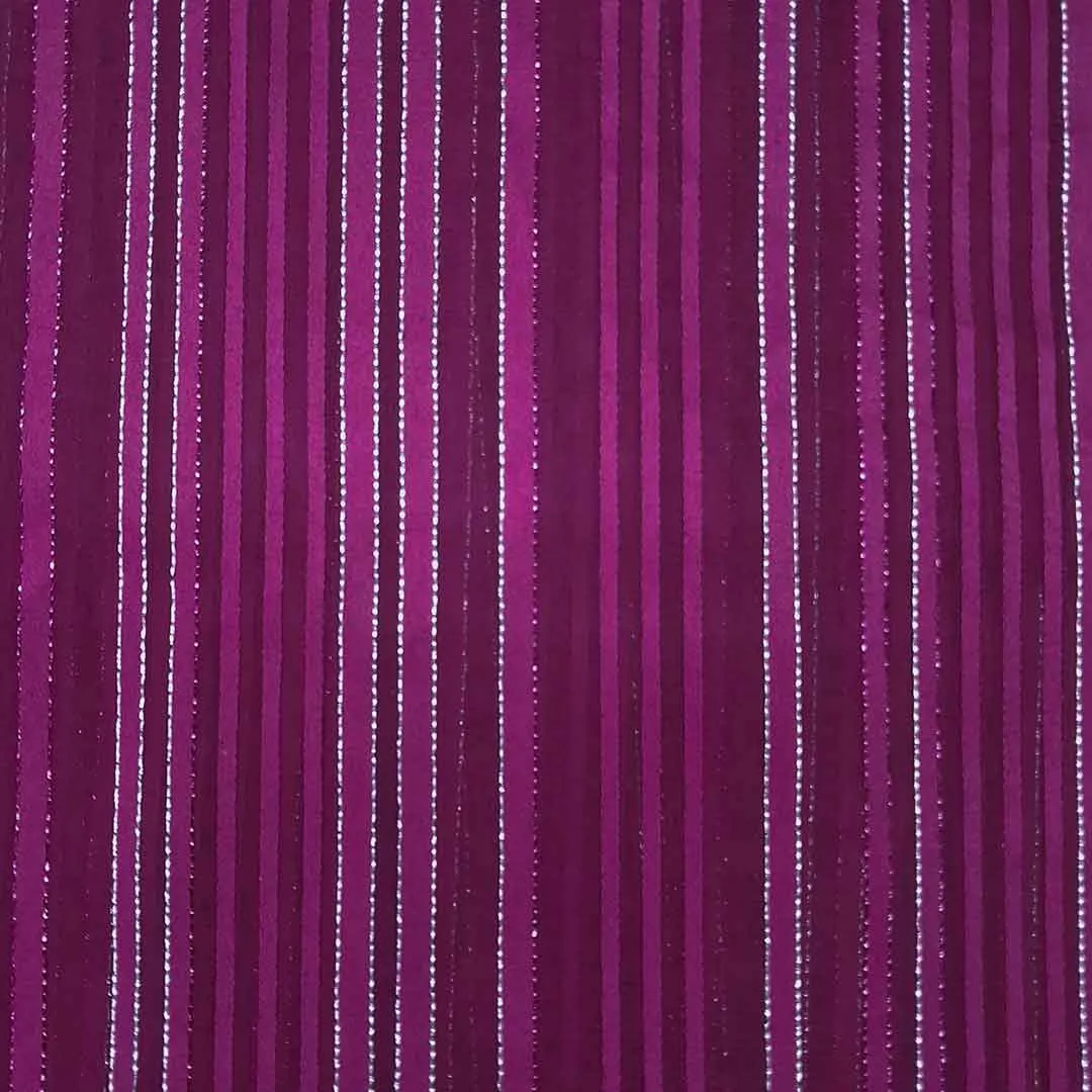Pink Stripes Printed Georgette Fabric