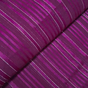 Pink Stripes Printed Georgette Fabric