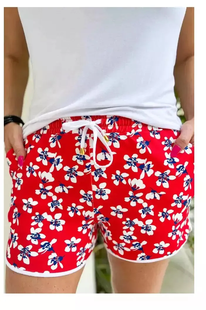 Rebel Floral Drawstring Everyday Shorts
