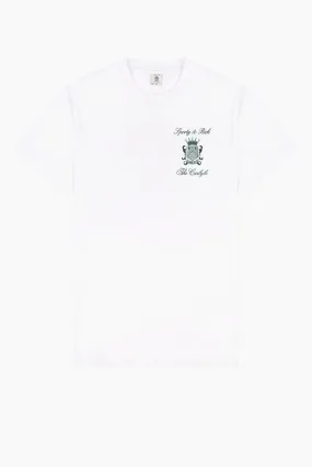 Sporty & Rich The Carlyle Crest T-Shirt - White/ Forest