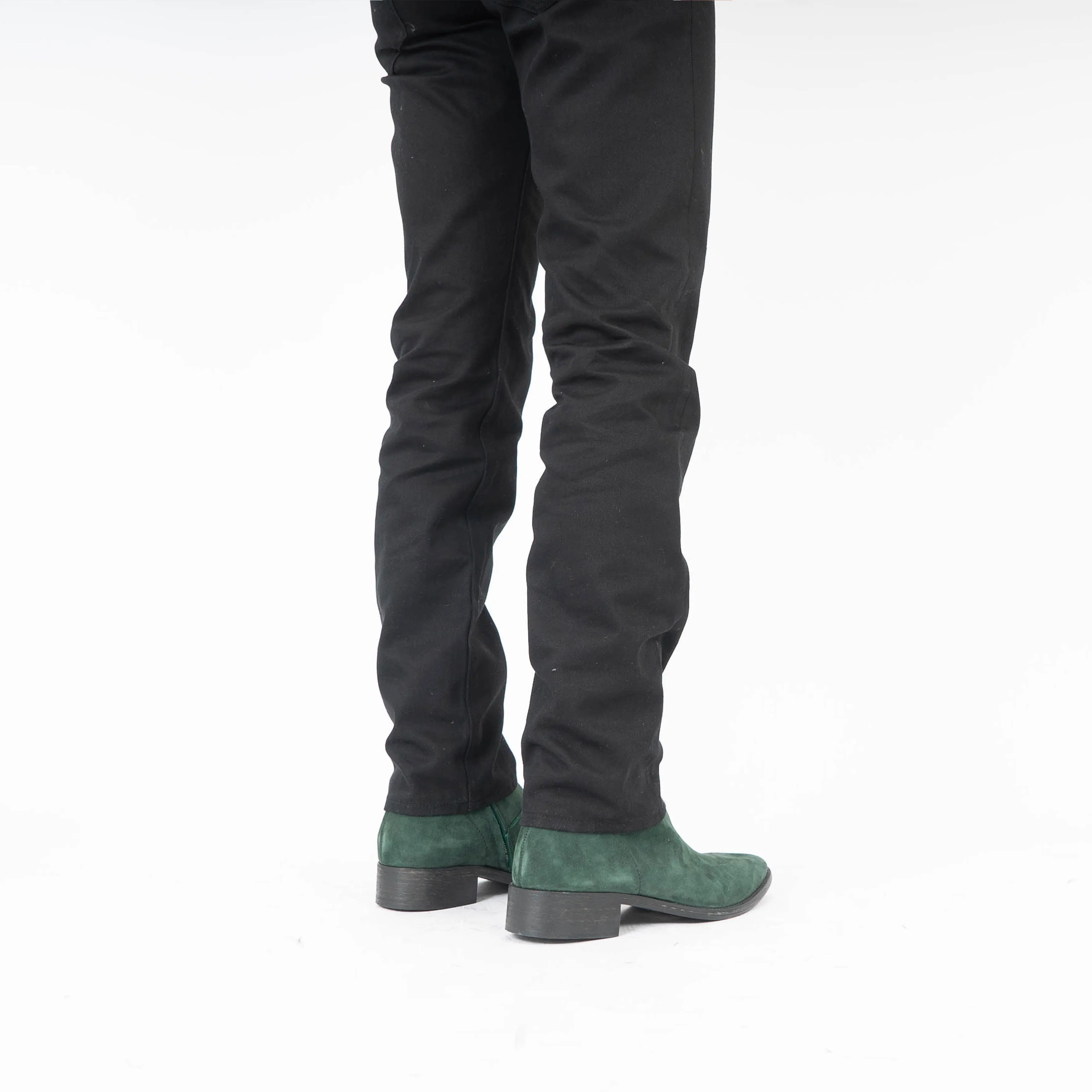 SS19 Green Suede Boots Samples