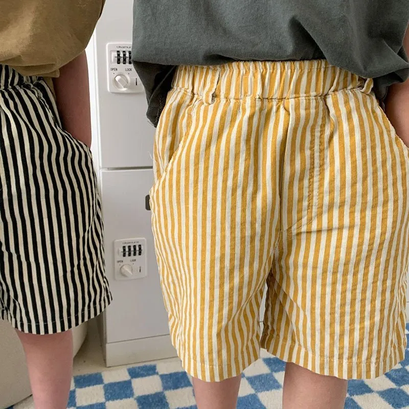 Striped Long Shorts