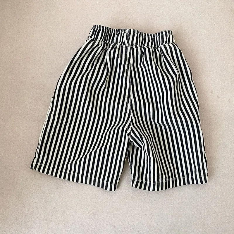 Striped Long Shorts