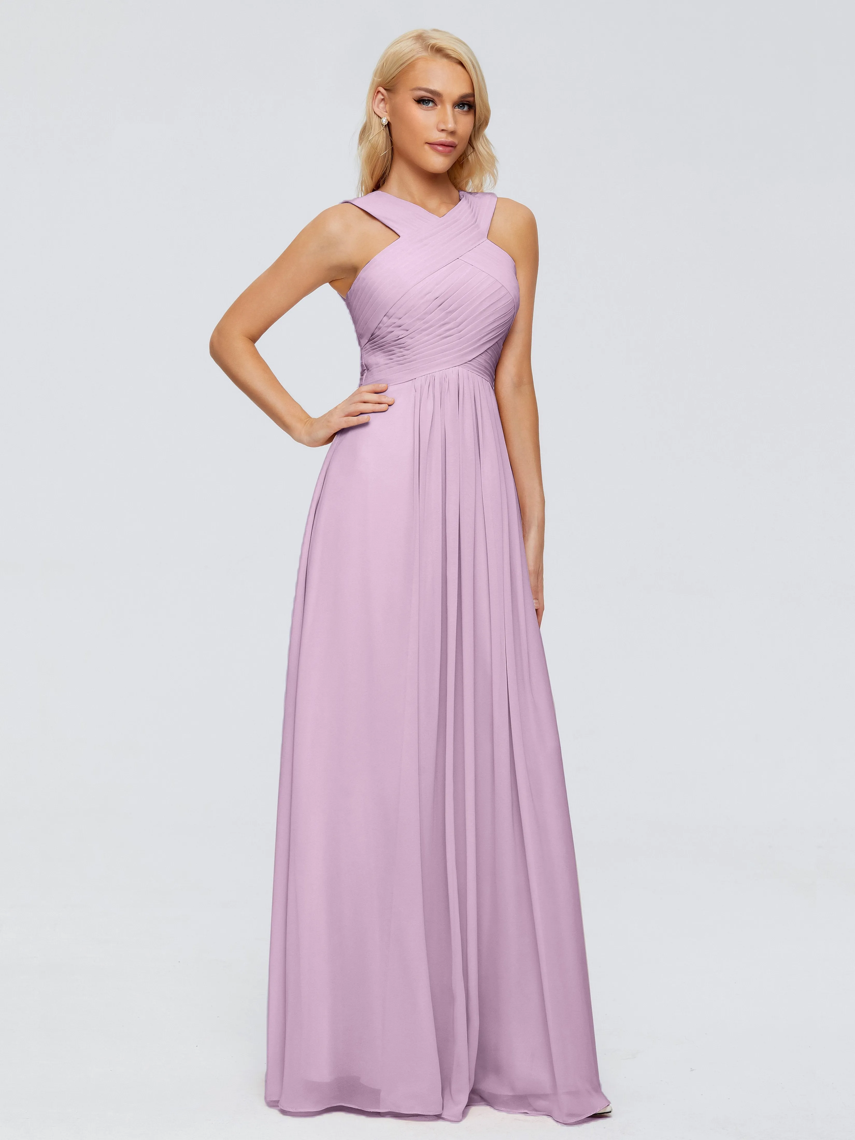 Wisteria Bridesmaid Dresses Aliyah Charming A-Line Straps Chiffon Bridesmaid Dresses