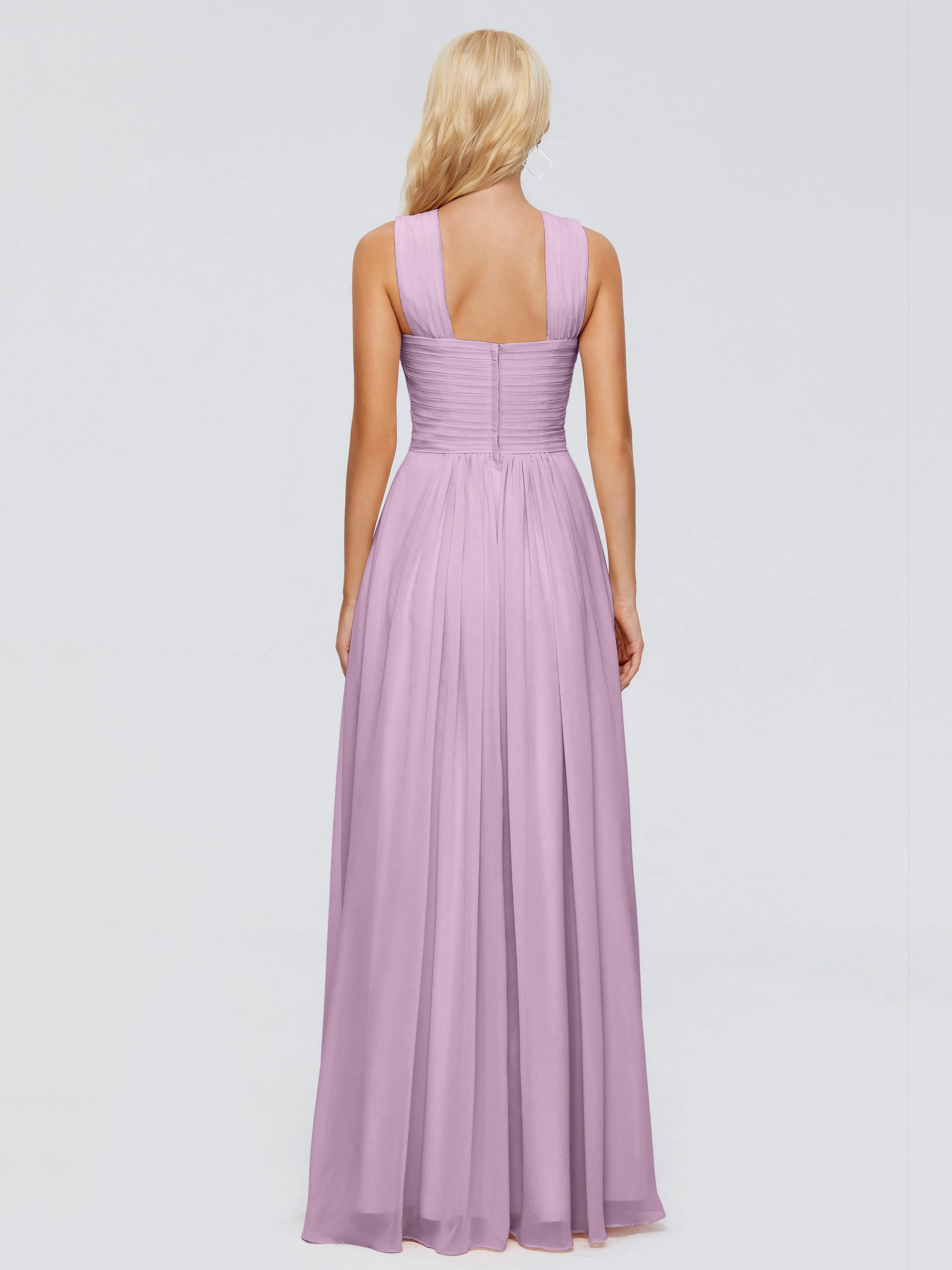 Wisteria Bridesmaid Dresses Aliyah Charming A-Line Straps Chiffon Bridesmaid Dresses