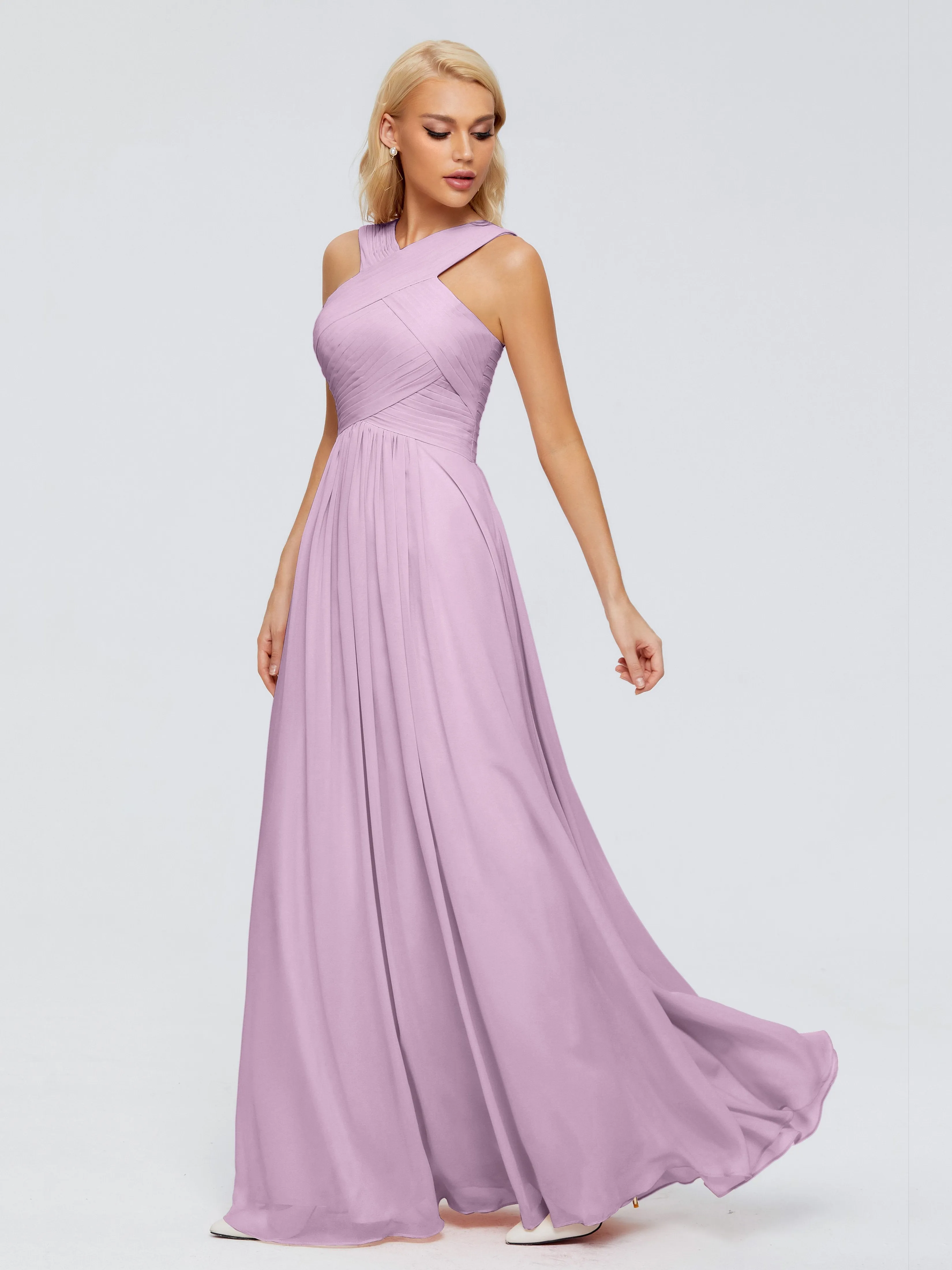 Wisteria Bridesmaid Dresses Aliyah Charming A-Line Straps Chiffon Bridesmaid Dresses