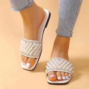 Women's Flat Beaded Sandals 68311537C